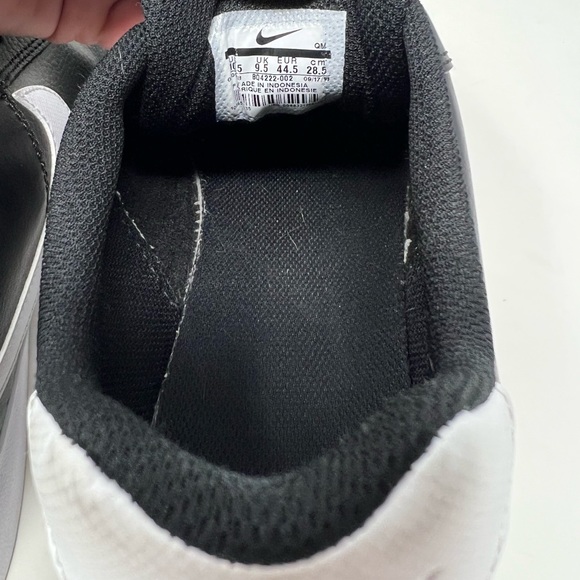 Nike Court Legacy SLP Black + White Leather Sneakers Mens Size 10.5 W/Shoebox - Picture 14 of 14